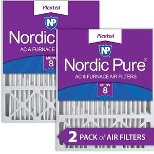 Nordic Pure 20x25x5 MERV 8 Pleated Honeywell Replacement Air Filters- 2 Pack